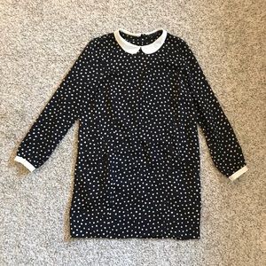 peterpan collar polka dot dress